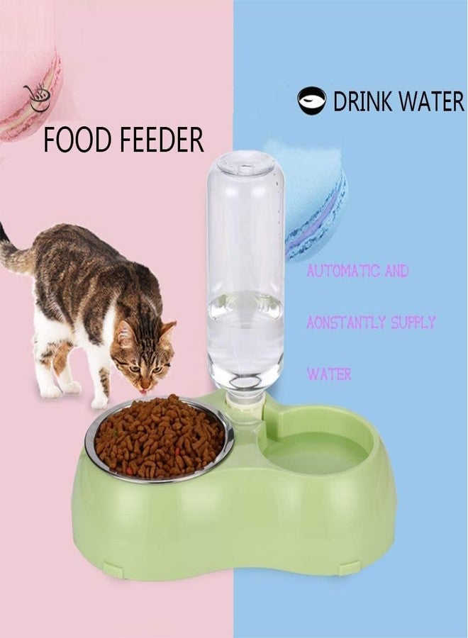 REMICH Food and Water Dispenser | Automatic Food Feeder for pet | Cat Dog Feeding Bowl | Automatic Feeding Pet Supplies | Stainless Steel Bowl and Automatic Water Dispenser Bottle - Image 2